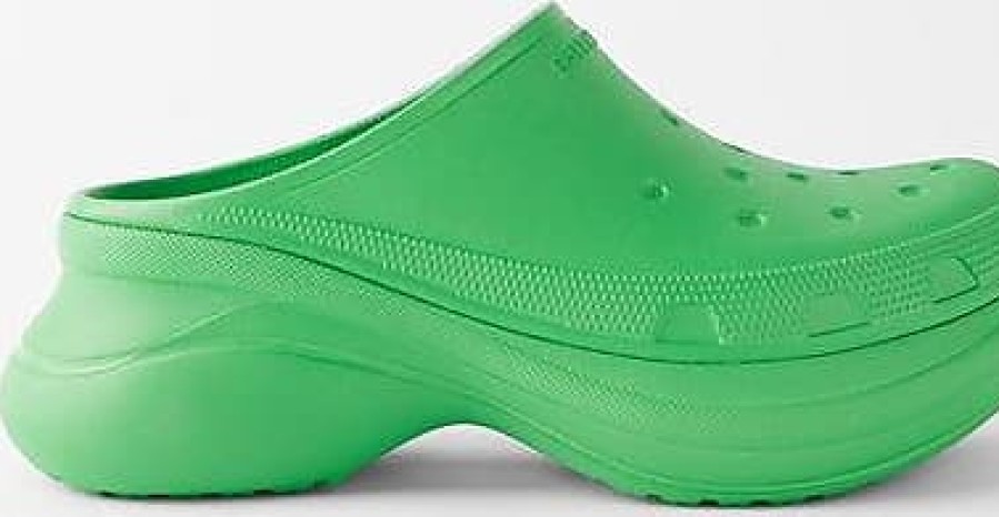 Donne Crocs Muli | Zoccoli X Crocs Rubber Platform - Donna - Verdi