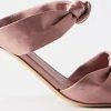 Donne Amina Muaddi Muli | Sabot In Raso Con Cinturino Annodato - Donna - Rosa