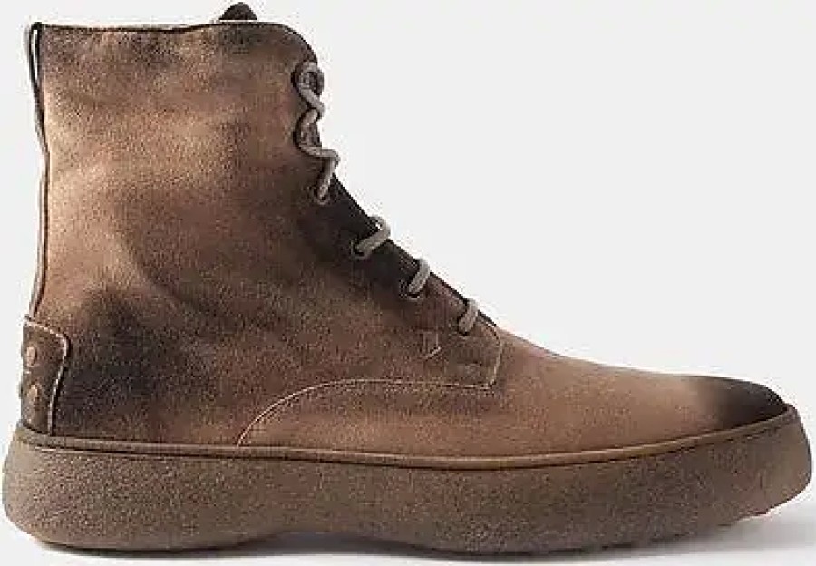 Donne Paul Smith Stivali | Stivaletti Wg Lace-Up In Pelle Scamosciata - Uomo - Marrone