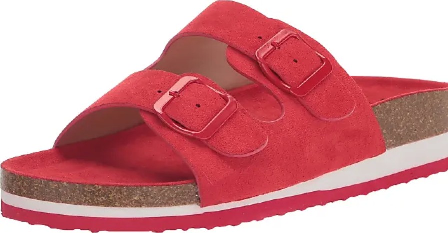 Donne Havaianas Infradito | Myle-02 Sandalo Punta Aperta Infradito In Sughero Da Donna, Rosso, 10 M Us