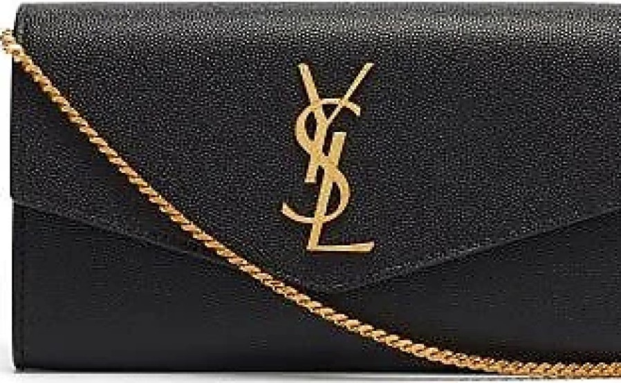 Donne Dunhill Borse | Borsa A Tracolla In Pelle Uptown Ysl-Logo - Donna - Nera