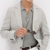 Uomini Luca Faloni Abiti | Nite - Blazer Monopetto In Morbido Misto Lana Grigio Slim Fit, Uk 46