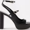 Donne Simone Miller Scarpe Con Plateau | Sandali Con Plateau In Pelle Voyou 115 - Donna - Neri