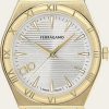 Donne Ferragamo Orologi | Orologio Uomo Vega Upper East Ip Oro Giallo/Bianco