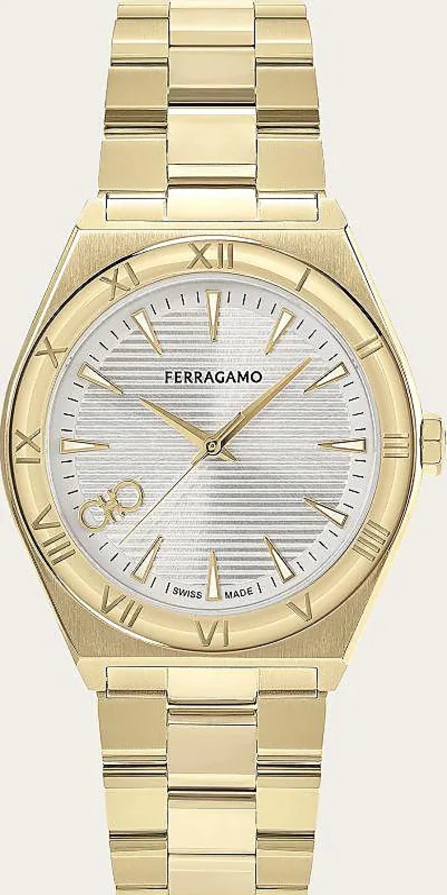 Donne Ferragamo Orologi | Orologio Uomo Vega Upper East Ip Oro Giallo/Bianco