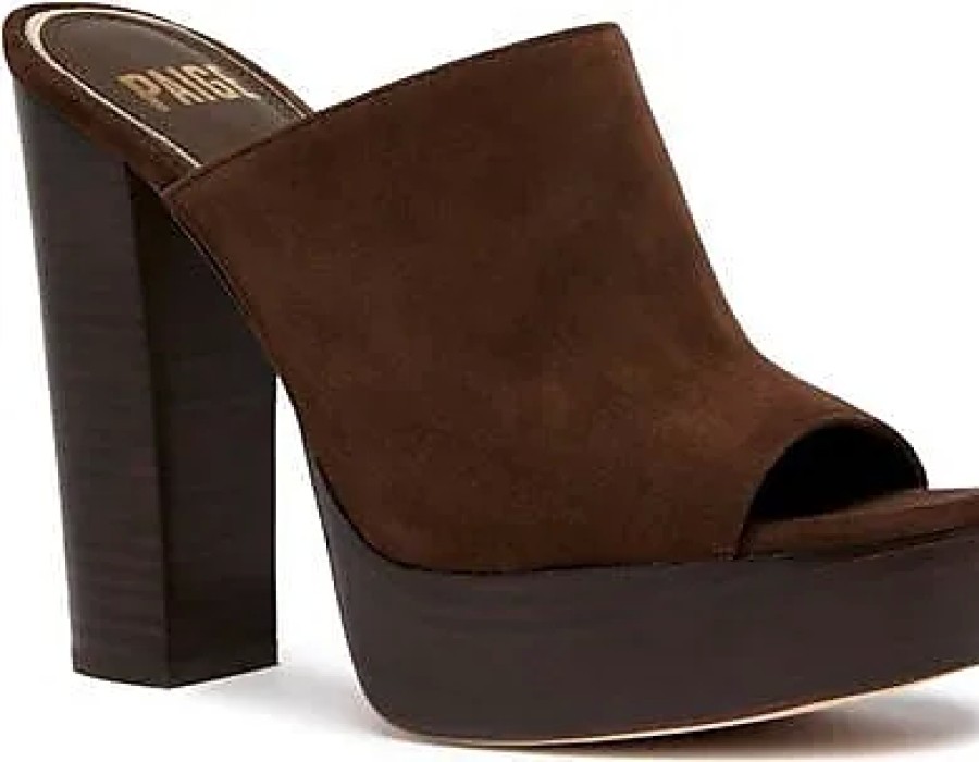 Donne Michael Kors Scarpe Con Plateau | Mulo Con Plateau Peep Toe Corbin In Cioccolato A Nordstrom, Taglia 5.5