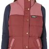 Donne LLBean Gilet | Abbigliamento Da Donna Con Piumino Classico Da Montagna Color Block (Bordeaux/Palissandro Chiaro).