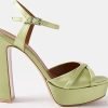 Donne Boden Scarpe Con Plateau | Sandali Keaton 125 Satin Platform - Donna - Verde Chiaro