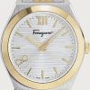 Donne Ferragamo Orologi | Orologio Vega Uomo Ip Oro Giallo/Acciaio/Bianco