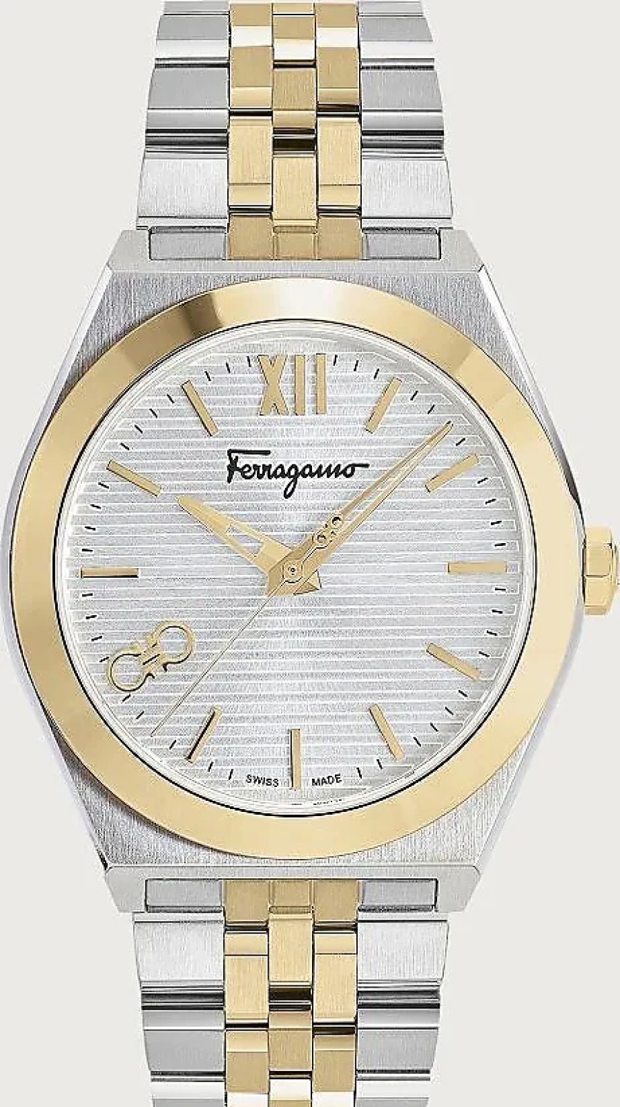 Donne Ferragamo Orologi | Orologio Vega Uomo Ip Oro Giallo/Acciaio/Bianco