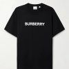 Donne Burberry Magliette | T-Shirt In Jersey Di Cotone Stampato - Nero - Xxs,Xs,S,M,L,Xl,Xxl