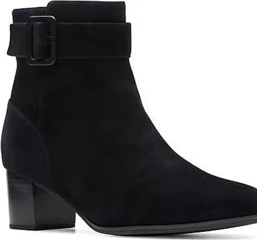 Donne Lusingato Stivaletti | Stivaletto Impermeabile Alla Caviglia Clarks(R) Loken Con Fibbia In Nero Sde A Nordstrom, Taglia 9.5