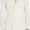 Uomini Alexander McQueen Abiti | Cappotto Sportivo Doppiopetto In Bianco Sporco A Nordstrom, Taglia 42 Us