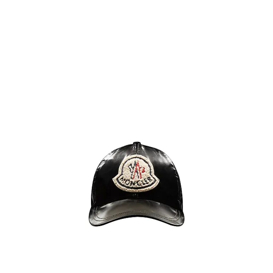 Donne Moncler Tappi | Berretto Da Baseball Con Logo Nero Taglia Unica