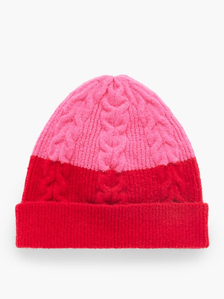 Donne Boden Cappelli Invernali | Berretto Cable - Colorblock - Rosa Francese - 001 Talbots