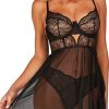 Donne Maison Essentiele Abbigliamento Da Salotto | Chemise Babydoll Con Ferretto Isabelle In Nero A Nordstrom, Taglia 34Dd