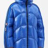 Uomini Nocche di alce Cappotti | Moncler X Adidas Originals - Cappotto Beiser Imbottito In Nylon Laccato - Uomo - Blu