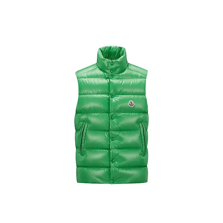 Uomini Moncler Gilet | Gilet In Piumino Tibb Verde Taglia 5