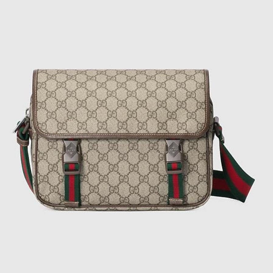 Uomini Gucci Borse | Borsa Messenger Gg, Beige, Tela Gg