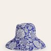 Donne Alanui Cappelli | Cappello Da Pescatore In Tela Stampata Blu Brillante, Gardenia Swirl Women Boden