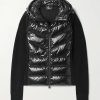 Uomini Moncler Giacche | Piumino Shell Trapuntato Con Bordi In Pile - Nero - X Small, Small, Medium, Large, X Large