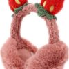 Donne CC Cuffie Antirumore | Paraorecchie Da Donna E Ragazza, In Peluche, Caldi E Invernali, Scaldaorecchie Chic Alla Fragola