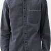 Donne Brixton Camicie | Camicia Lako In Cotone-Chambray A Maniche Lunghe - Uomo - Grigia