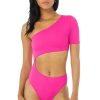 Donne Alo Yoga Costumi Da Bagno | Costume Da Bagno Intero Body Wave In Rosa Neon, Taglia: 2Xs