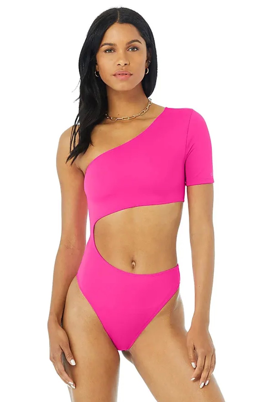 Donne Alo Yoga Costumi Da Bagno | Costume Da Bagno Intero Body Wave In Rosa Neon, Taglia: 2Xs