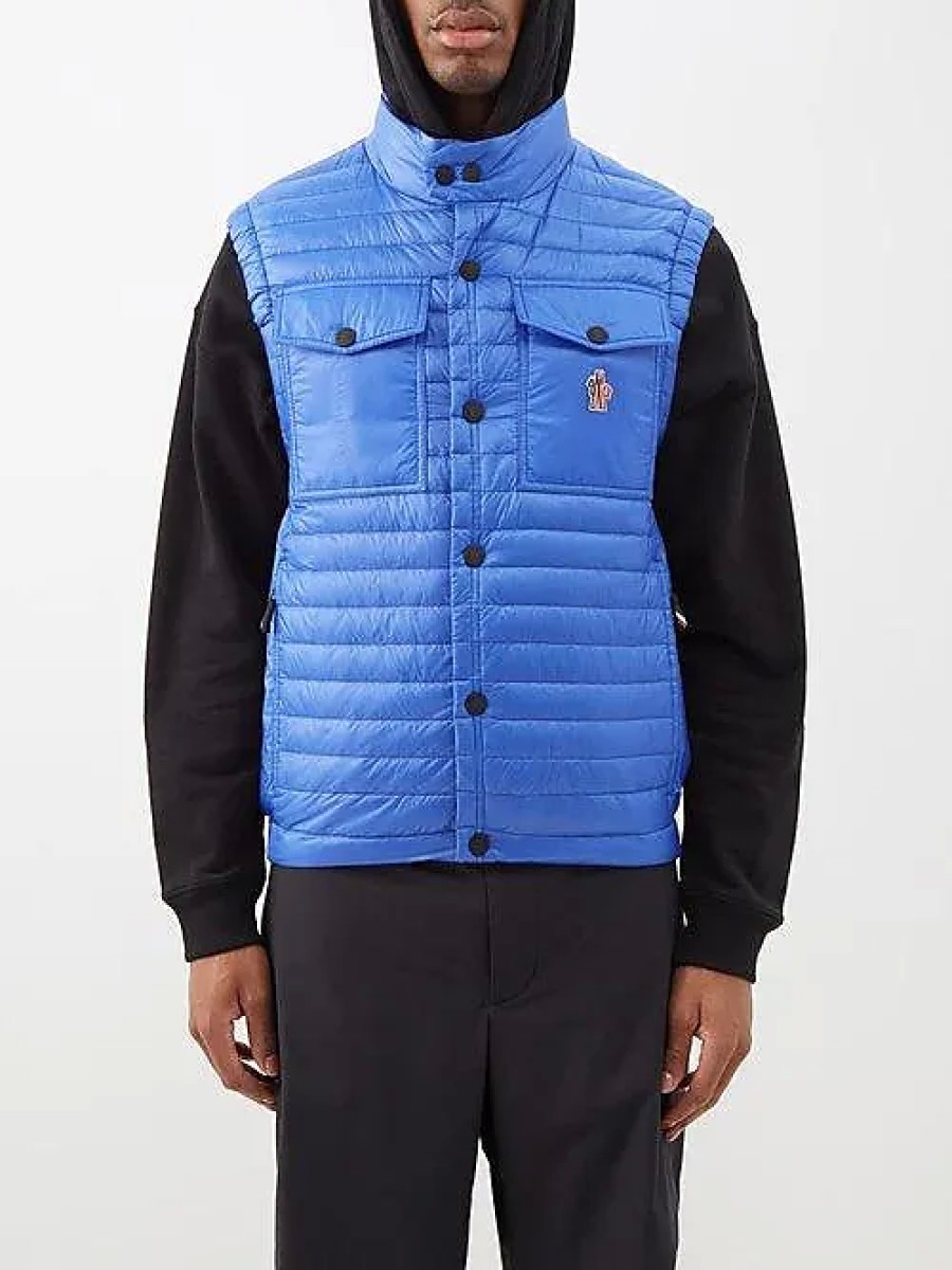 Uomini Emporio Armani Gilet | Gilet Trapuntato Ollon - Uomo - Blu