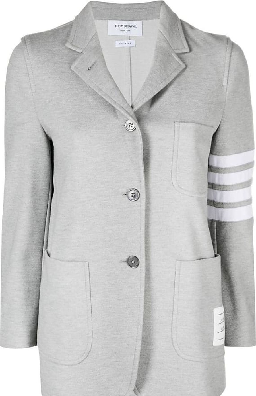 Donne Burberry Abiti | Blazer A Righe A 4 Barre - Donna - Cotone - 40 - Grigio