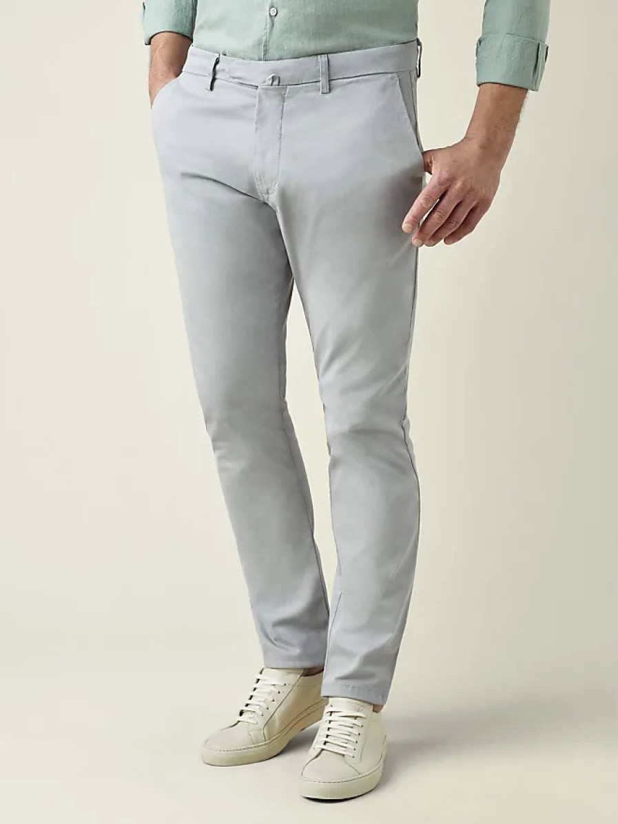 Uomini polo Ralph Lauren Pantaloni | Chino In Cotone Leggero Grigio Chiaro