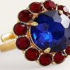 Uomini Innovazioni sui marchi Gioielleria | Anello Fiore Decorato Rosso/Blu Donna Boden