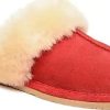 Donne Birkenstock Pantofole | Pantofola In Vera Pelle Di Pecora Rossa A Nordstrom, Taglia 10