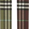 Donne Burberry Sciarpe | Sciarpa Reversibile In Cashmere Con Quadri Giganti In Marrone/Arbusto Su Nordstrom