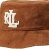 Uomini polo Ralph Lauren Cappelli | Secchio In Pelle Scamosciata Con Tappi A Secchiello In Finto Sherpa (Marrone Whisky).