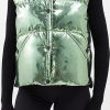 Donne Moncler Gilet | Gilet Trapuntato Lucido Ramees - Donna - Verde Scuro