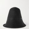 Donne Moncler Cappelli | Cappello Di Paglia Decorato - Nero - Taglia Unica