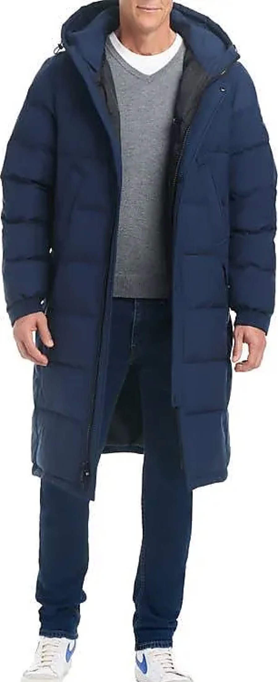 Uomini vello d'oro Cappotti | Parka Imbottito Trapuntato Resistente All'Acqua In Blu Navy Presso Nordstrom, Taglia Xx-Large