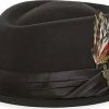 Uomini Paul Smith Cappelli | Cappello In Lana Stout Pork Pie In Nero/Nero Su Nordstrom, Taglia X-Large