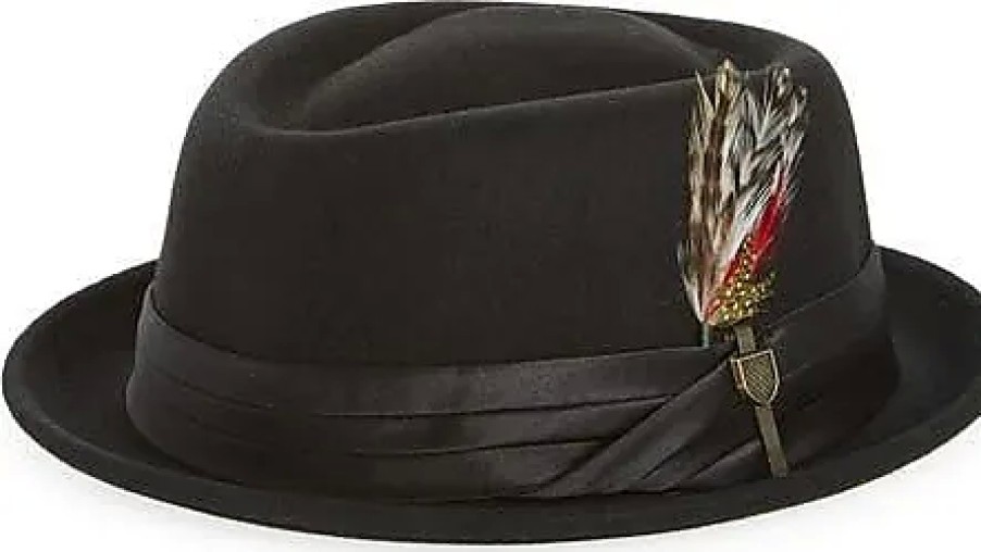 Uomini Paul Smith Cappelli | Cappello In Lana Stout Pork Pie In Nero/Nero Su Nordstrom, Taglia X-Large