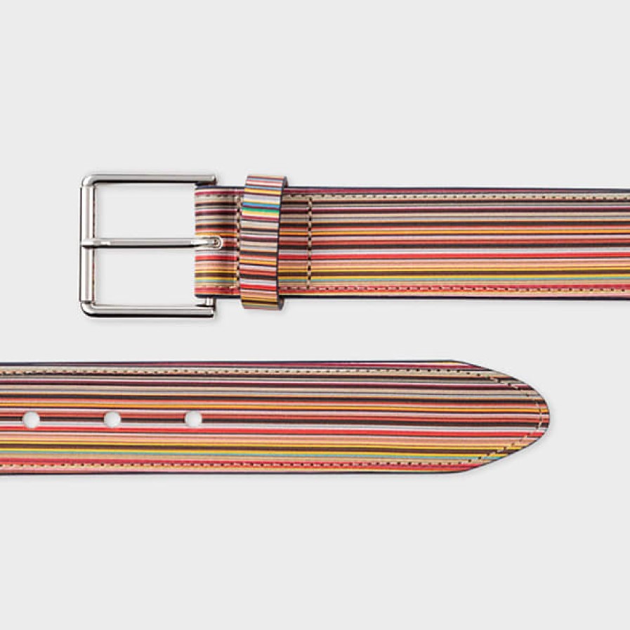 Uomini Paul Smith Cinghie | Cintura Da Uomo Larga Multi