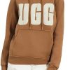 Donne Alo Yoga Maglioni | Felpa Con Cappuccio Ugg(R) Rey Fluffy Logo In Castagna/Gesso A Nordstrom, Taglia X-Small