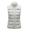 Donne Moncler Gilet | Gilet In Piumino Ghany Bianco Taglia 2