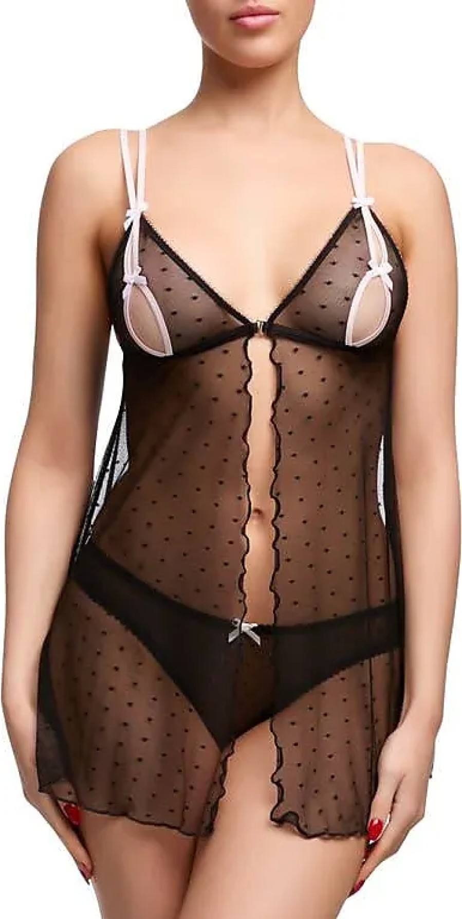 Donne Maison Essentiele Abbigliamento Da Salotto | Chemise Babydoll Ritaglio Coquine In Nero A Nordstrom, Taglia Media