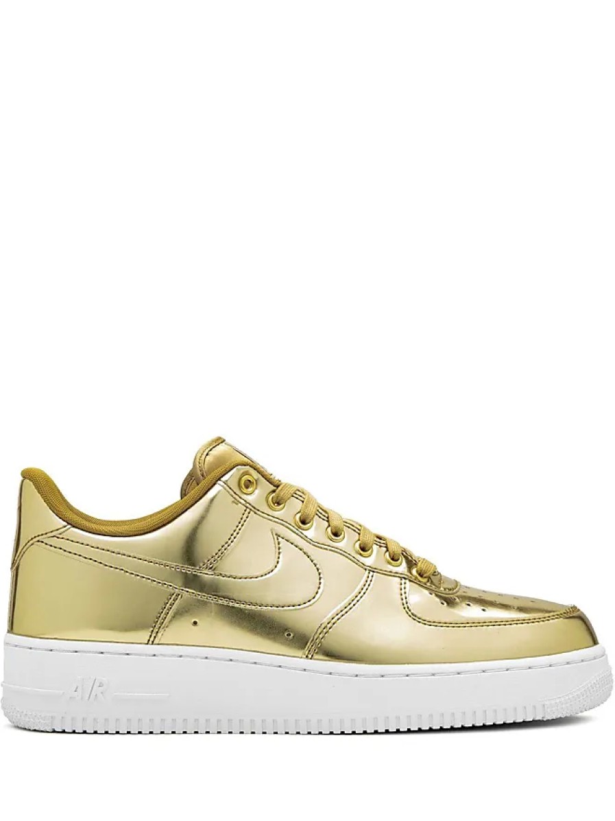 Donne Loewe Scarpe Estive | Scarpe Da Ginnastica Air Force 1 Sp Metallic Gold - Donna - Poliammide/Gomma/Poliuretano Termoplastico (Tpu) - 16.5