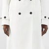 Donne Di Malene Birger Cappotti | Trench Convertibile In Misto Canapa - Donna - Bianco