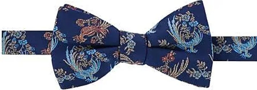 Uomini Negozio di Trafalgar Cravatte | Papillon In Seta Birds Of Prosperity In Blu Marino A Nordstrom