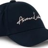 Uomini Alexander McQueen Tappi | Berretto Da Baseball Con Logo Ricamato Firma In Blu Scuro Profondo / Bianco Sporco Su Nordstrom