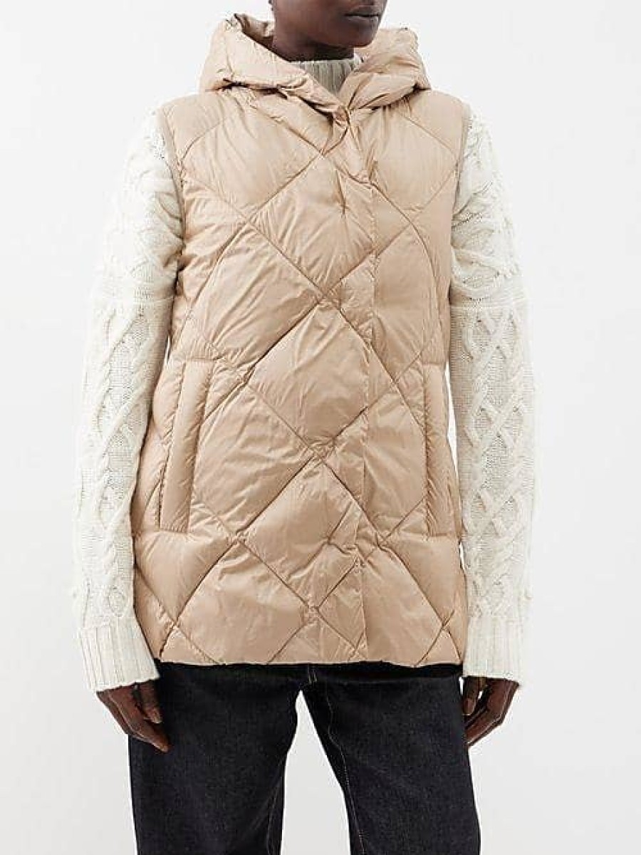 Donne Moncler Gilet | Gilet Frutto - Donna - Beige